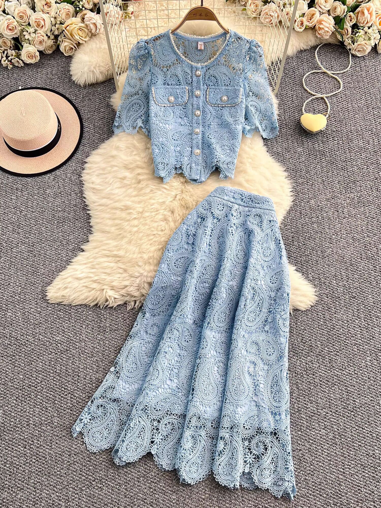 Women Formal Wear For Summer - Elegant Pearl Long Dress Suits Women