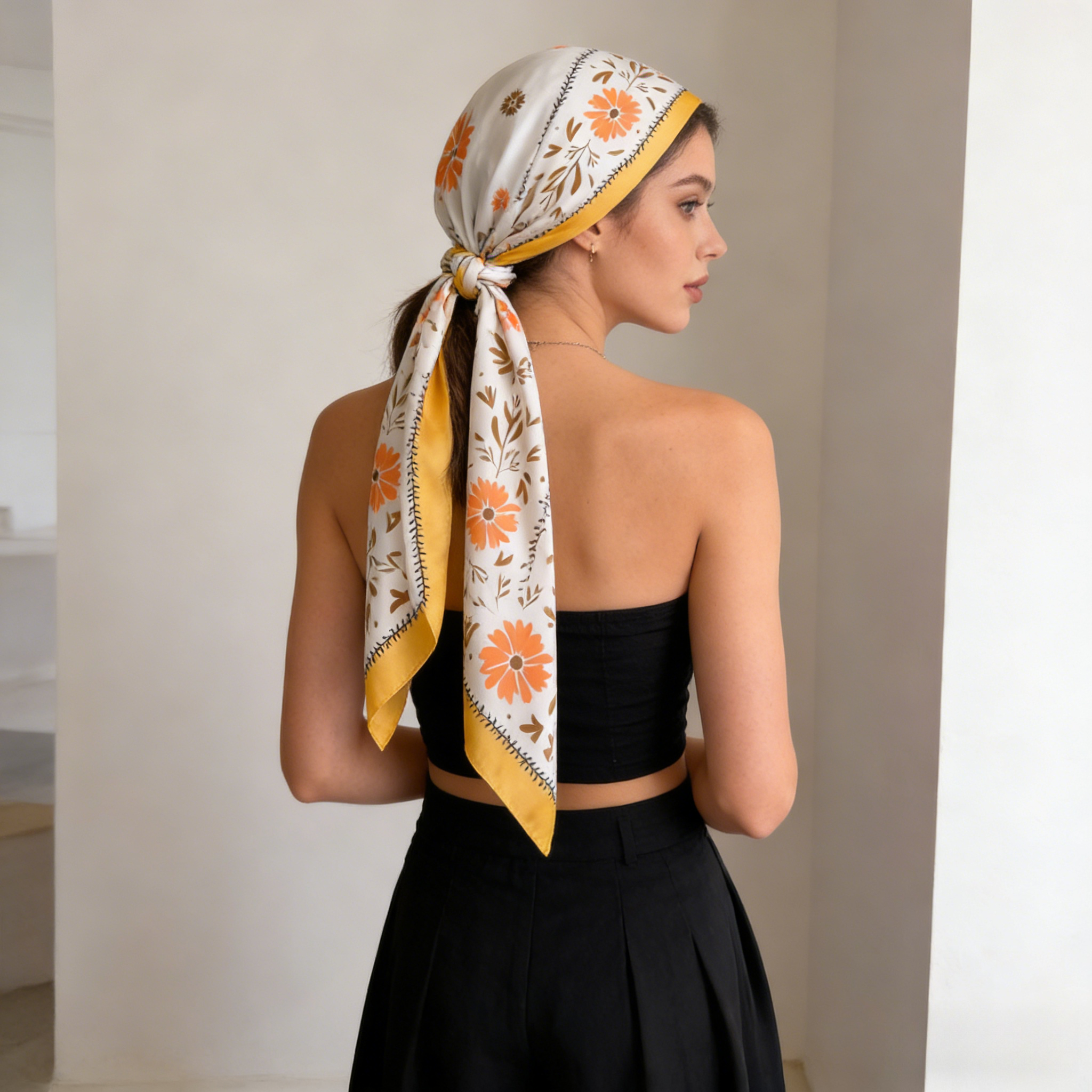 Scarf Silk Neck - 1Pc new printed fashion silk scarf