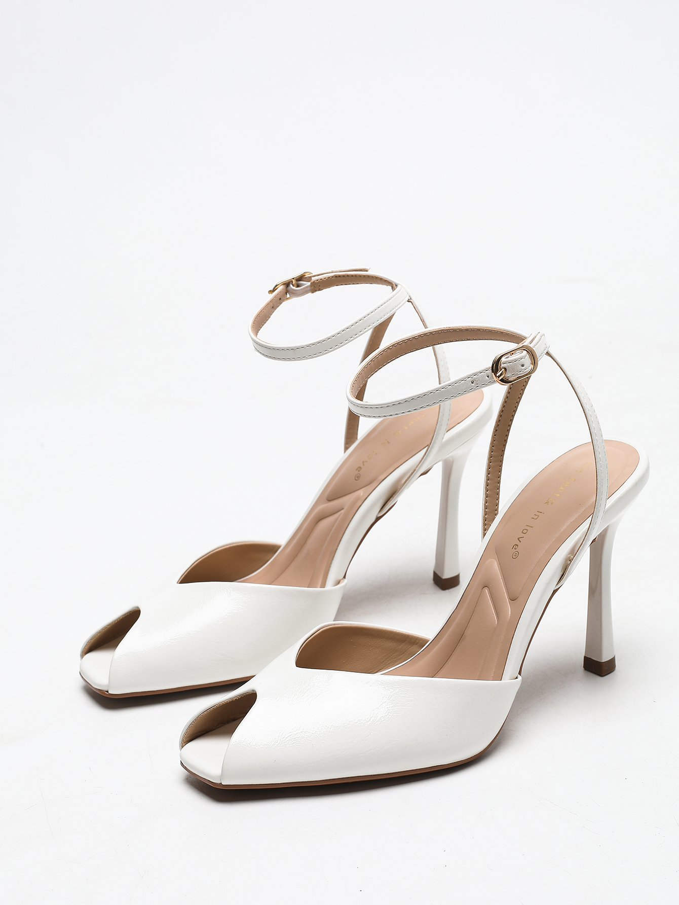 Chic Square-Toe Leather Peep-T - Women'S Work Fashion review and price
