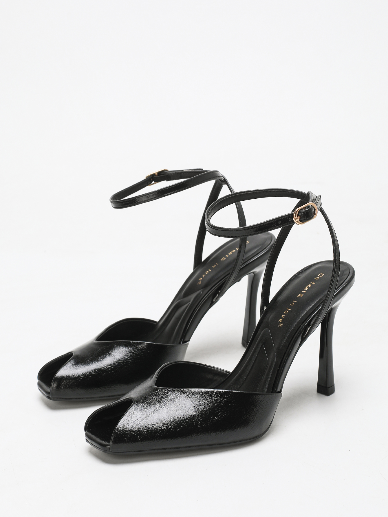 Chic Square-Toe Leather Peep-T - Women'S Work Fashion review and price
