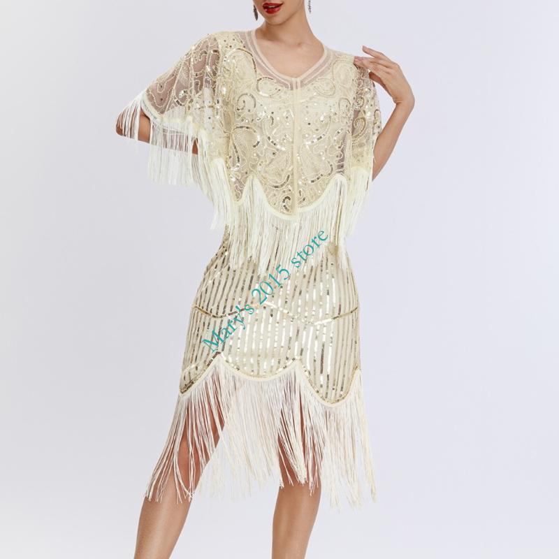 Women Stylish Fringe Sequined  - Women'S Formal Wear In The 1920S review and price