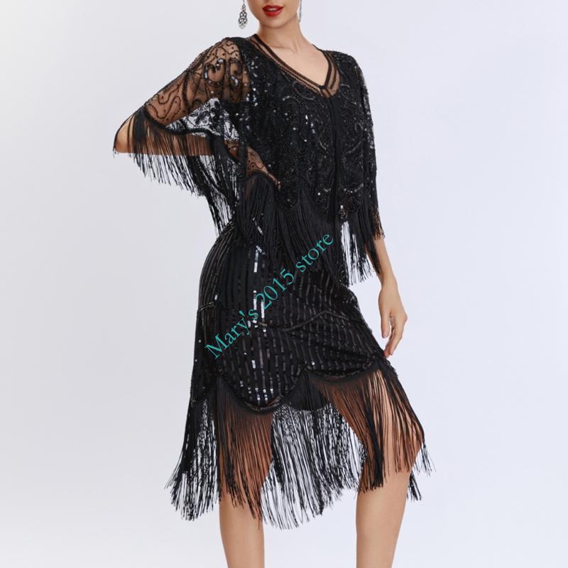 Women Stylish Fringe Sequined  - Women'S Formal Wear In The 1920S review and price