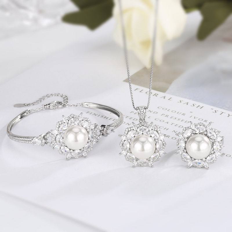 New Jewelry Pearl Gemstone Set - Pearl Necklace Set review and price