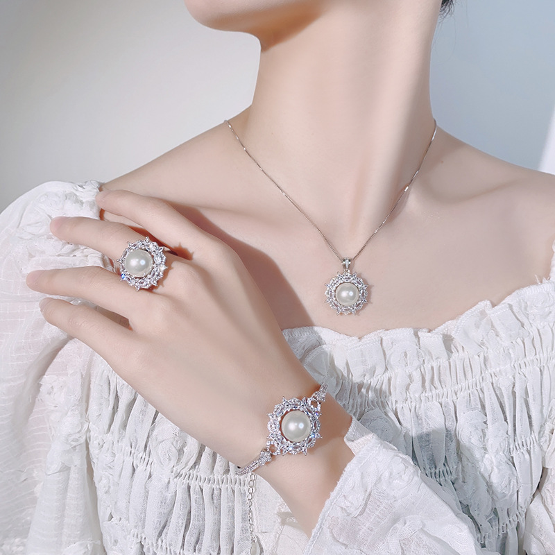 New Jewelry Pearl Gemstone Set - Pearl Necklace Set review and price