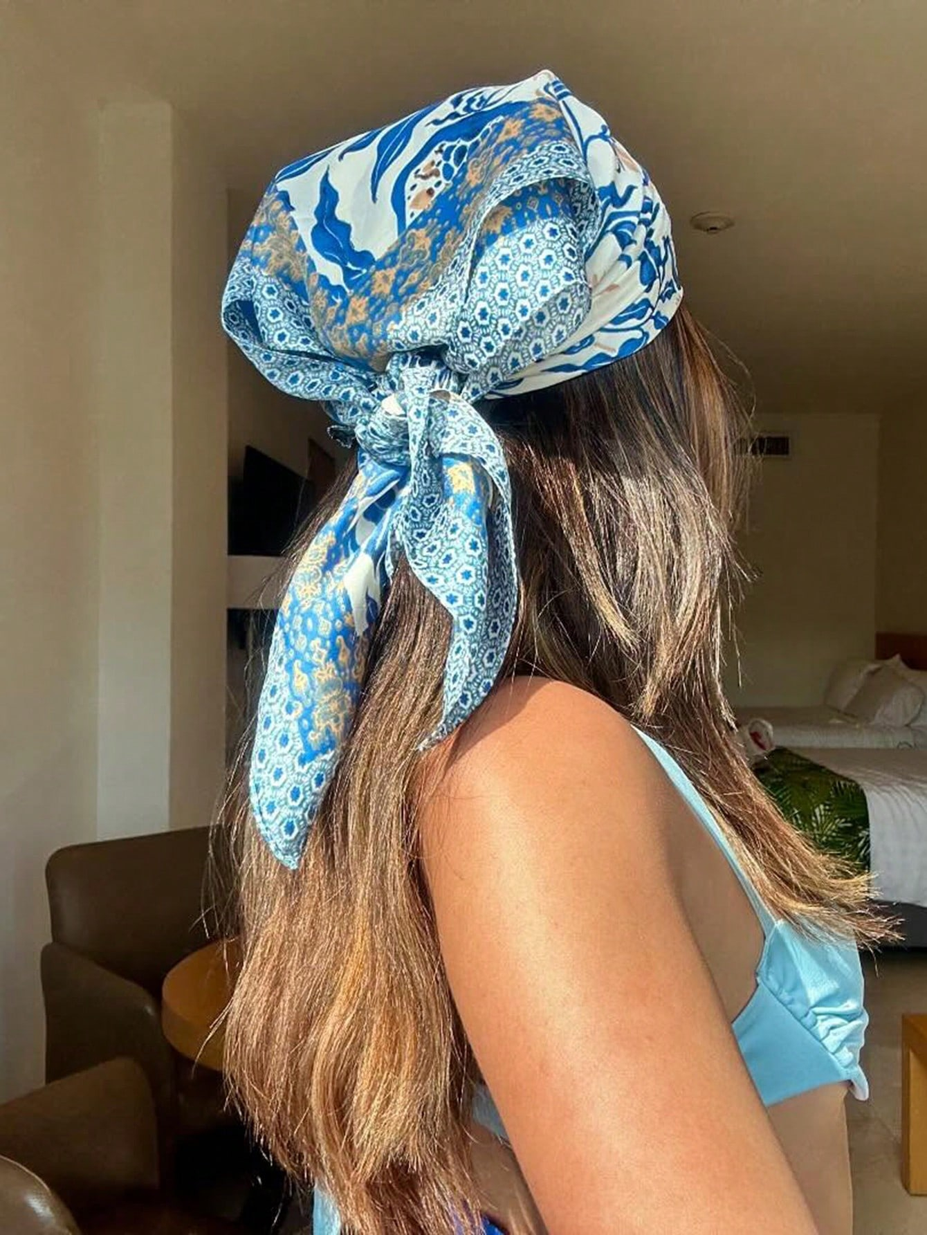 Luxury Brand Bohemia Print Squ - Scarf Silk Neck review and price