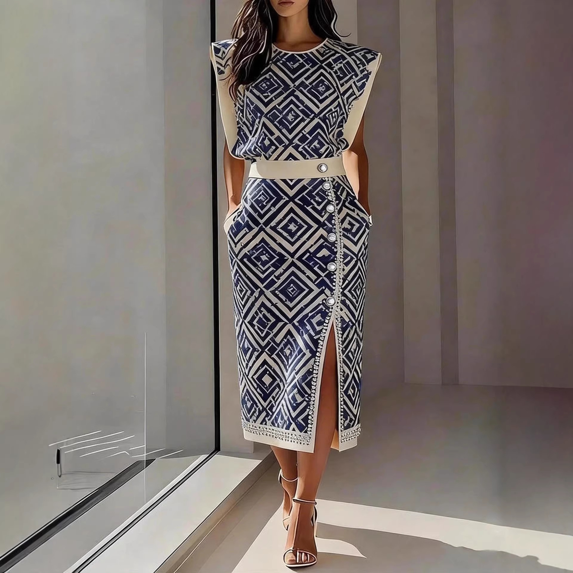 Elegant Long Skirt Two Piece S - Women Formal Wear For Summer review and price
