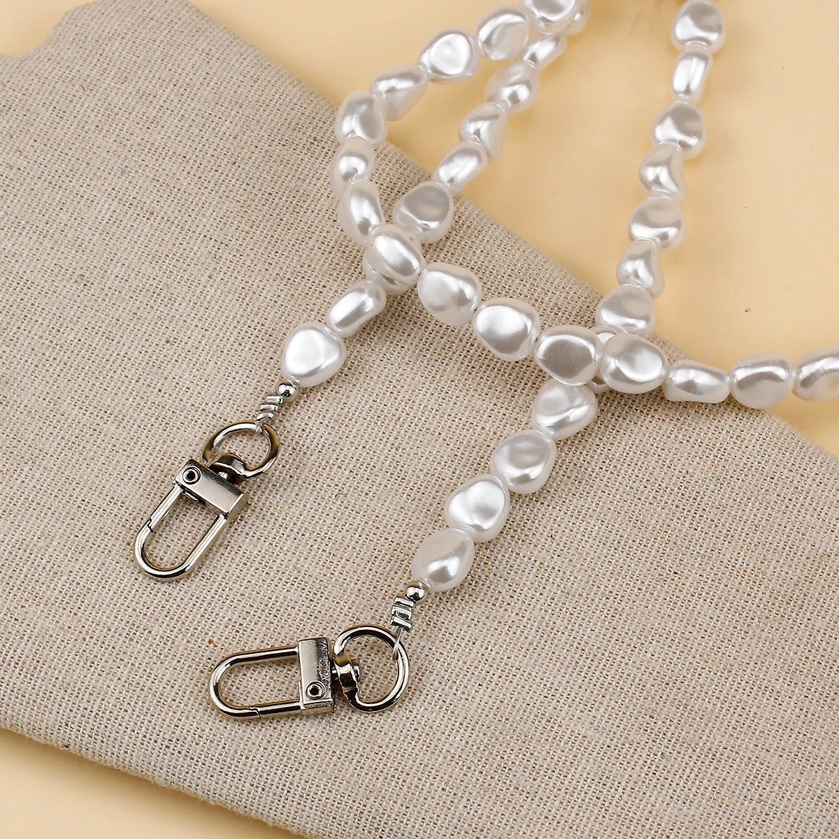 Mobile Phone Lanyard Luxury Pe - Pearl Necklace Set review and price