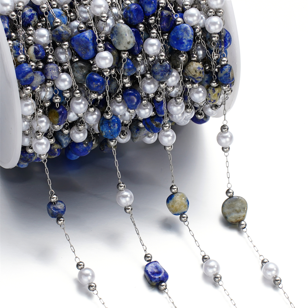 1Meter/Lot Stainless Steel Irr - Pearl Necklace Set review and price