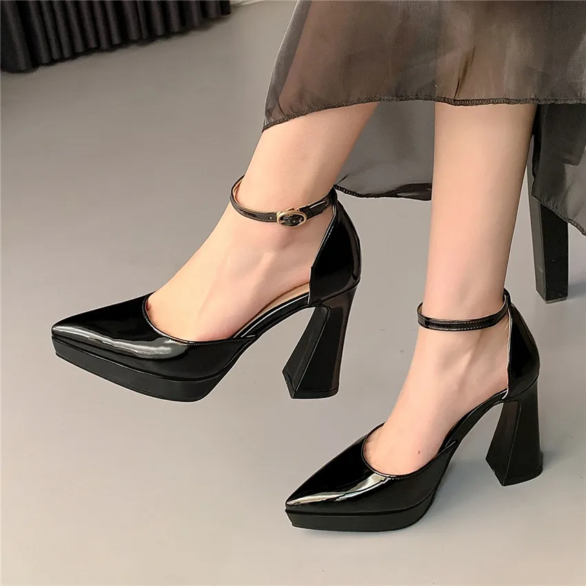 Red Black Patent Leather Platf - Women Formal Wear For Summer review and price
