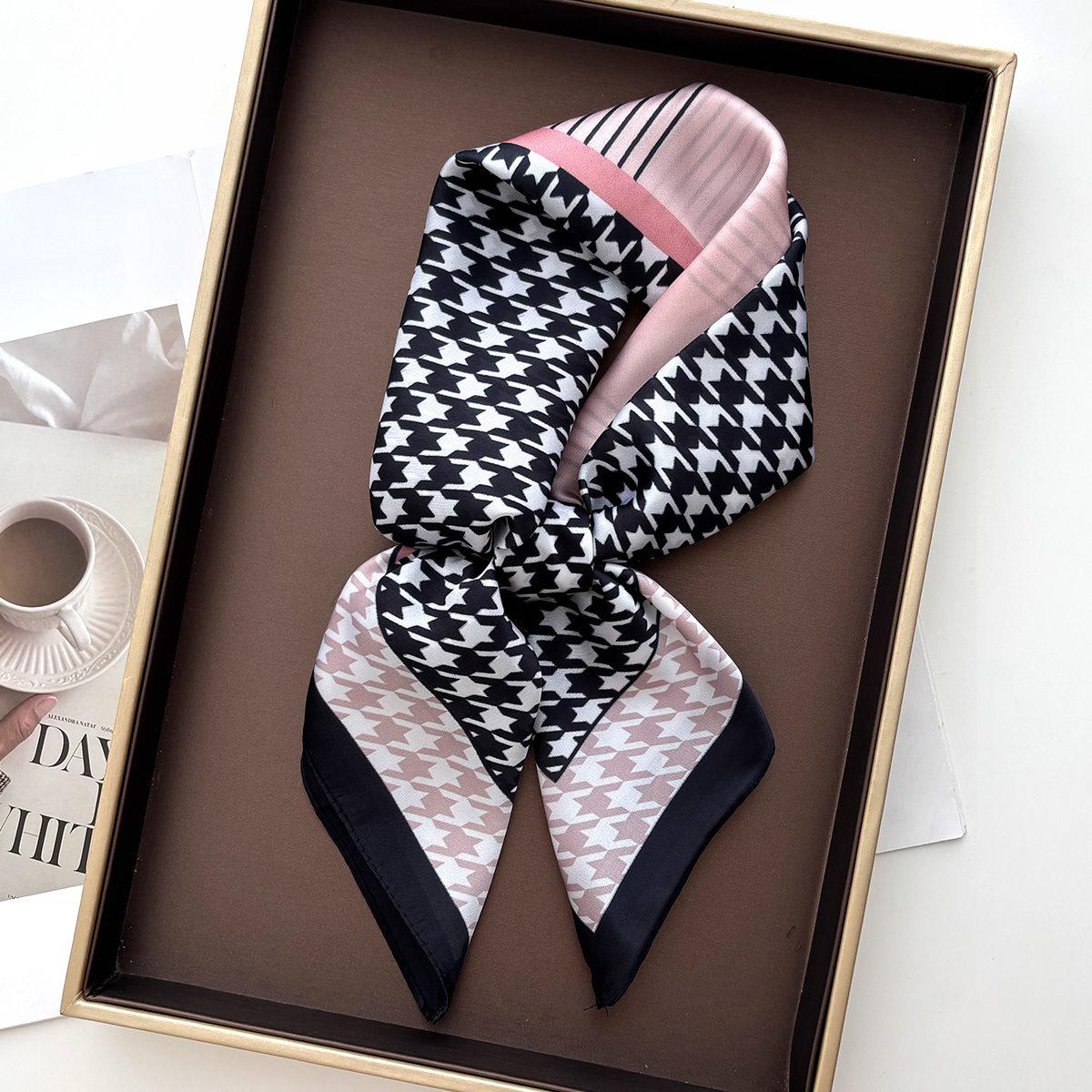 New Printed Square Scarf For W - Scarf Silk Neck review and price