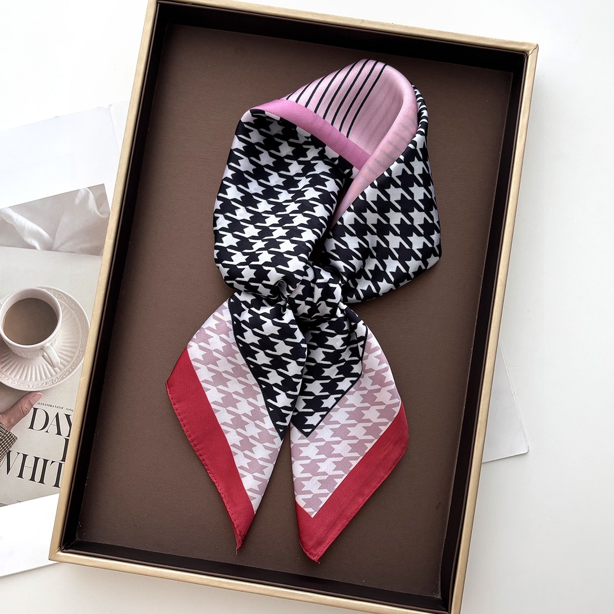 New Printed Square Scarf For W - Scarf Silk Neck review and price