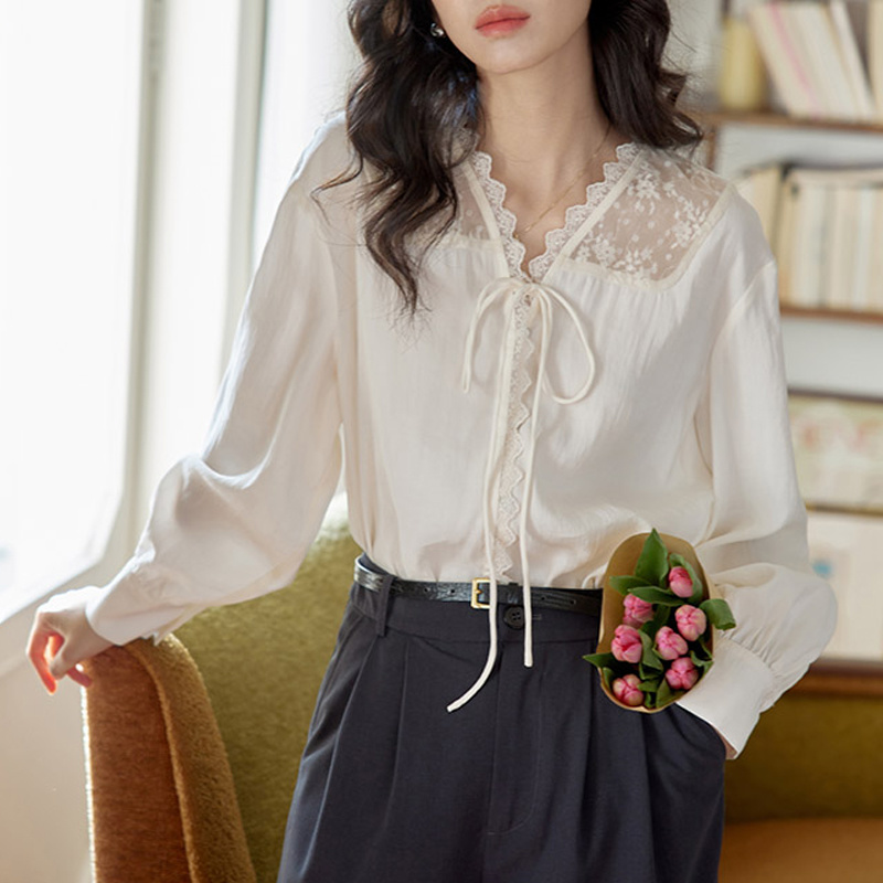 Long Sleeve Shirts Womens Sati - Women'S Formal Wear Blouse review and price