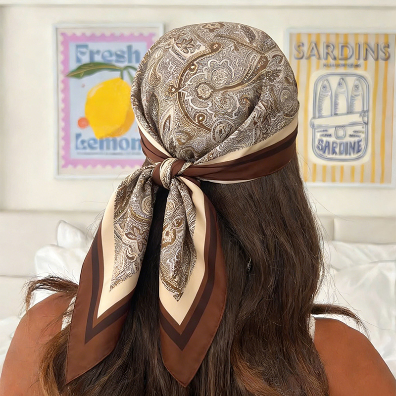 Luxury Women Silk Square Scarf - Scarf Silk Neck review and price