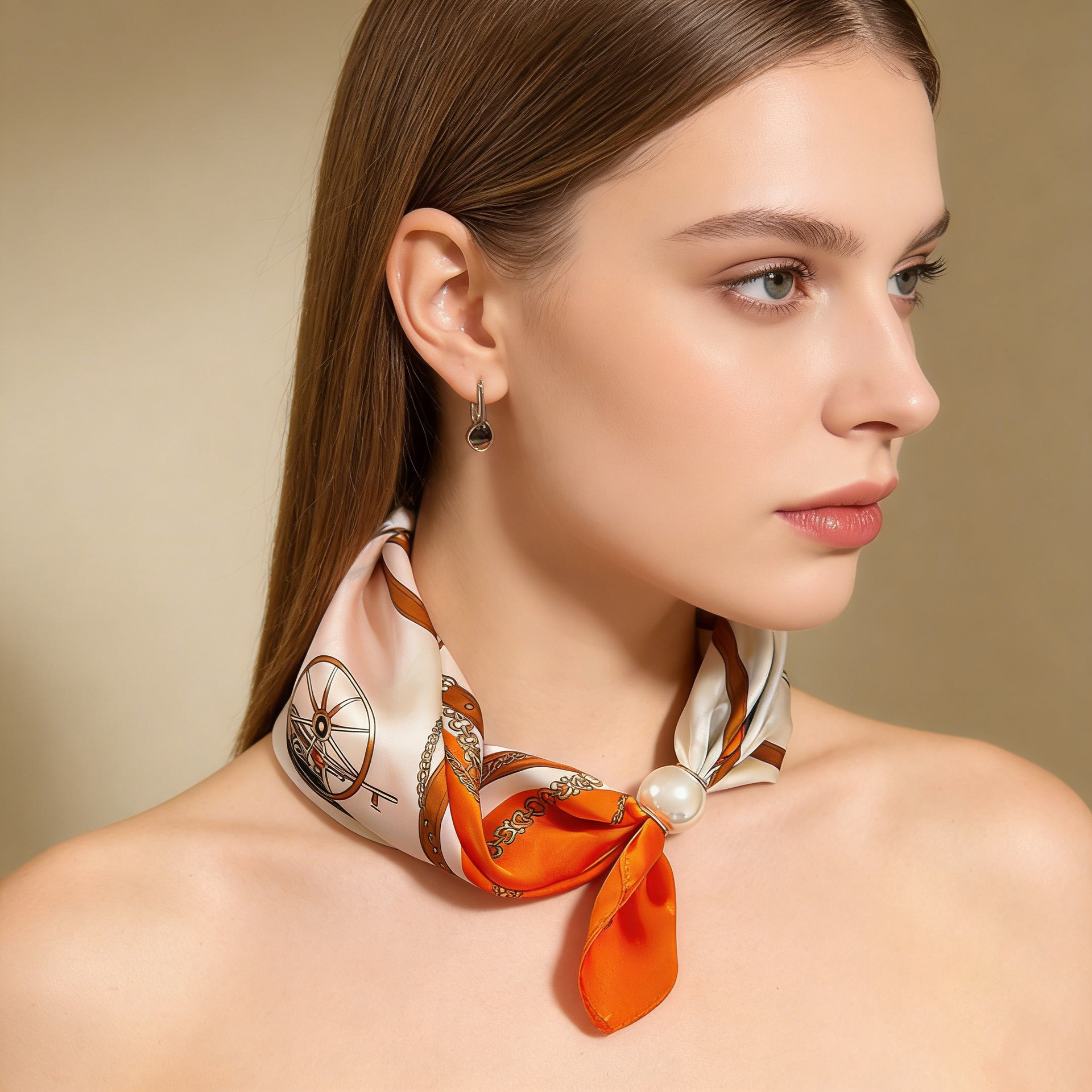 Scarf Chain Silk Lazy Magnetic - Scarf Silk Neck review and price