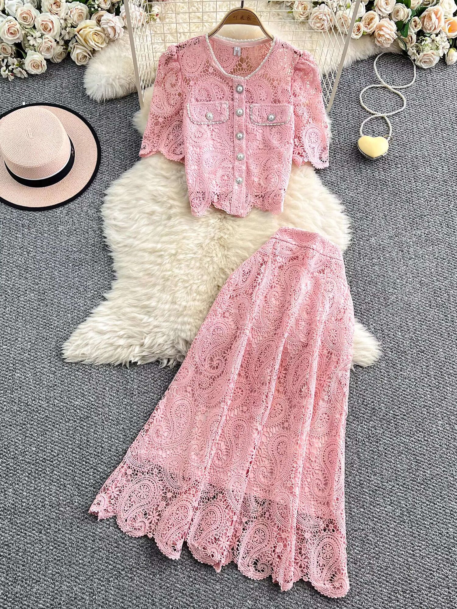 Elegant Pearl Long Dress Suits - Women Formal Wear For Summer review and price