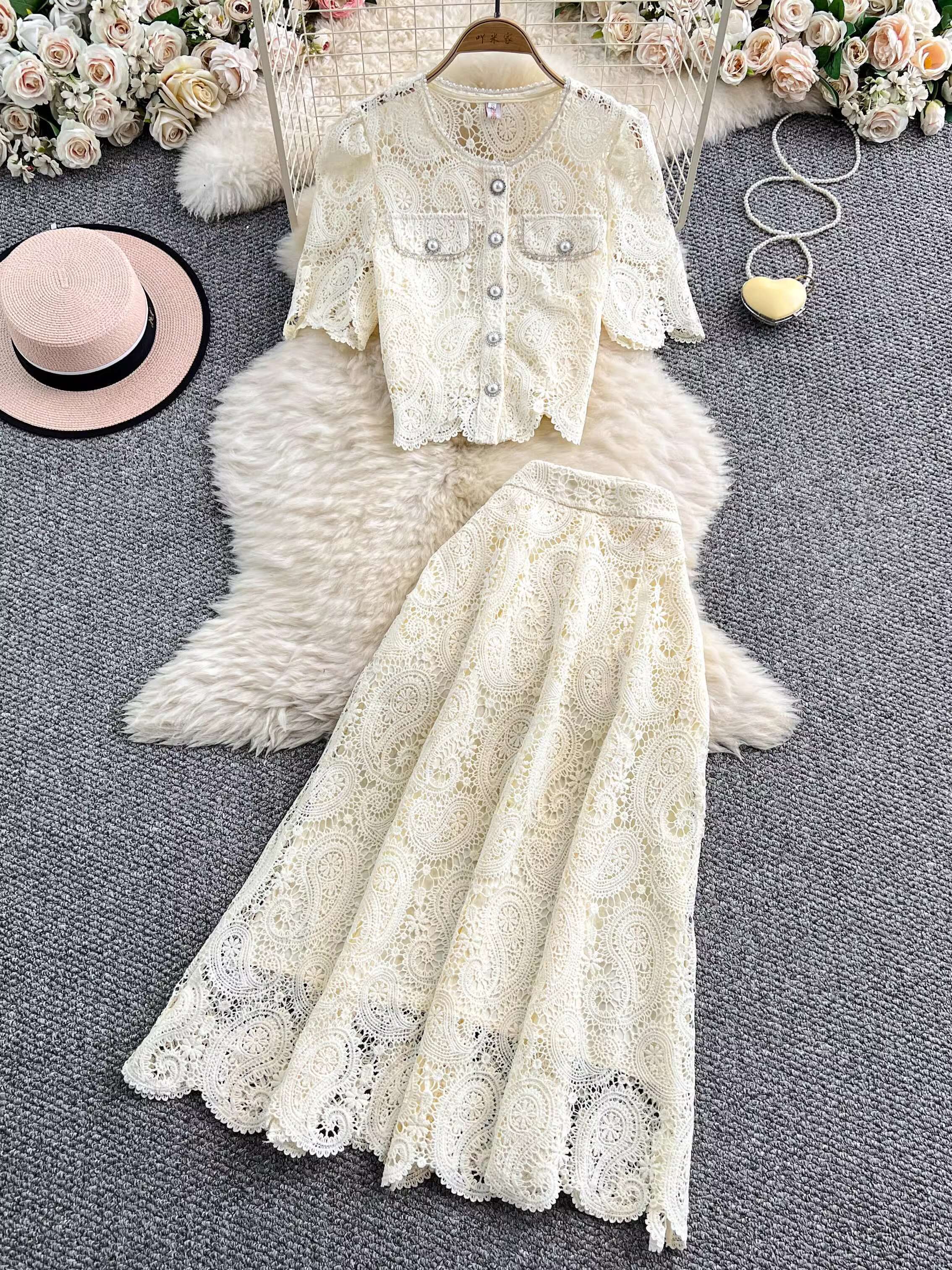 Elegant Pearl Long Dress Suits - Women Formal Wear For Summer review and price
