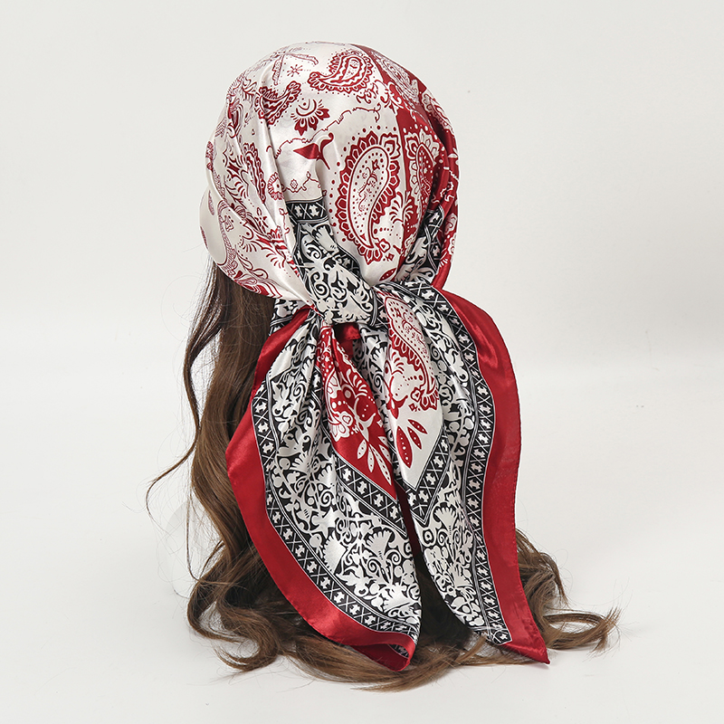 Satin Square Scarf Women Musli - Scarf Silk Neck review and price