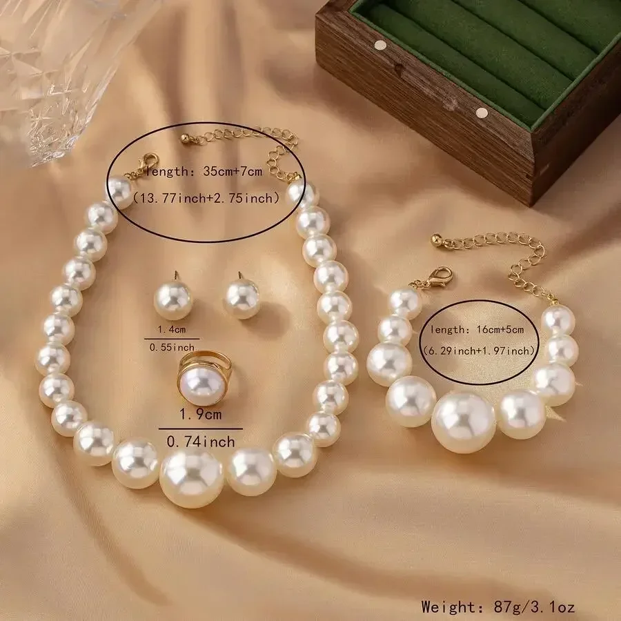 Elegant Pearl Necklace Set Wit - Pearl Necklace Set review and price
