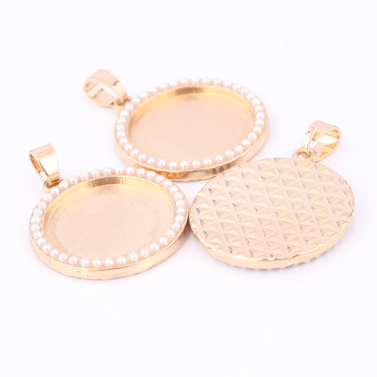 5pcs Kc Gold Pearl Cabochon Ba - Pearl Necklace Set review and price