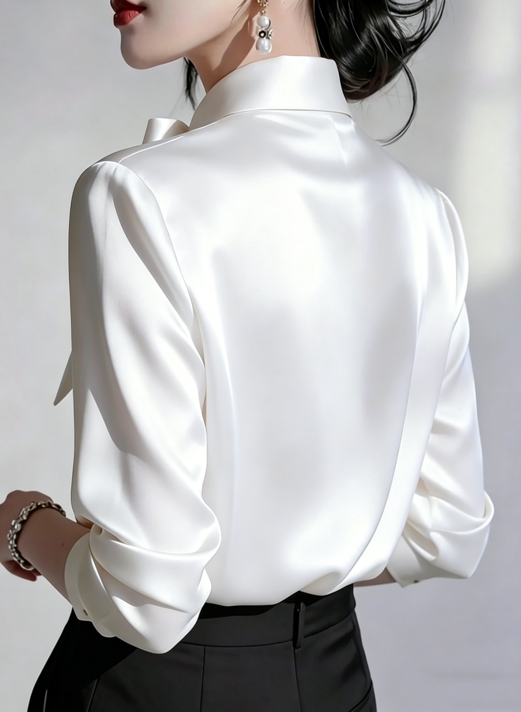 Elegant Satin Blouse With Deta - Women'S Formal Wear Blouse review and price