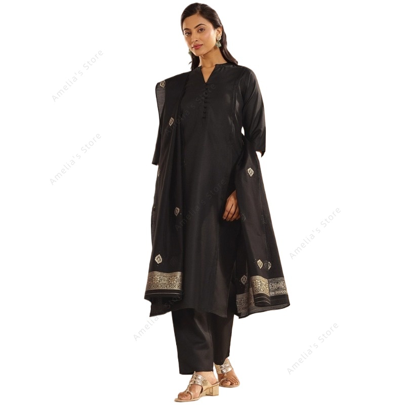 Women's Black Jacquard Kurta P - Women'S Formal Wear Blouse review and price
