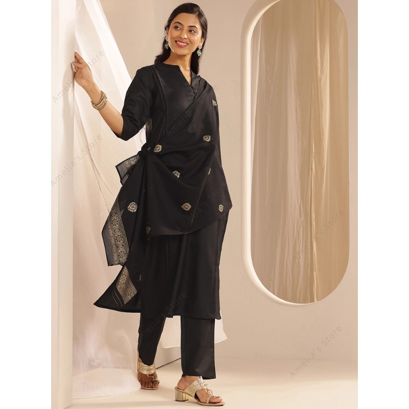 Women's Black Jacquard Kurta P - Women'S Formal Wear Blouse review and price