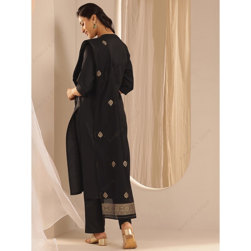 Women's Black Jacquard Kurta P - Women'S Formal Wear Blouse review and price
