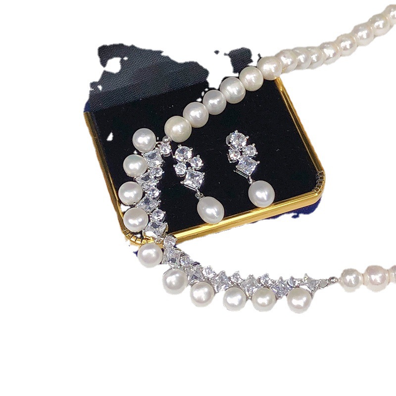 one Set freshwater pearl white - Pearl Necklace Set review and price